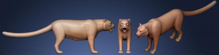 3D model Snow leopard (STL)